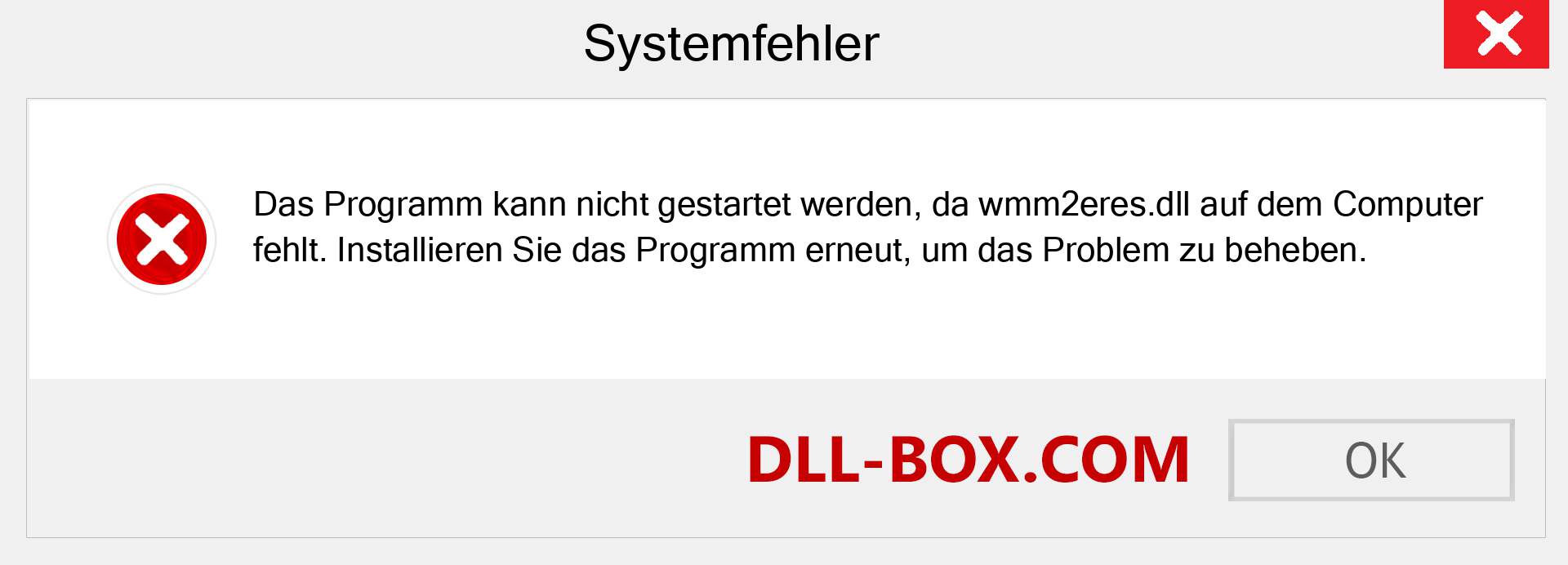 wmm2eres.dll-Datei fehlt?. Download für Windows 7, 8, 10 - Fix wmm2eres dll Missing Error unter Windows, Fotos, Bildern