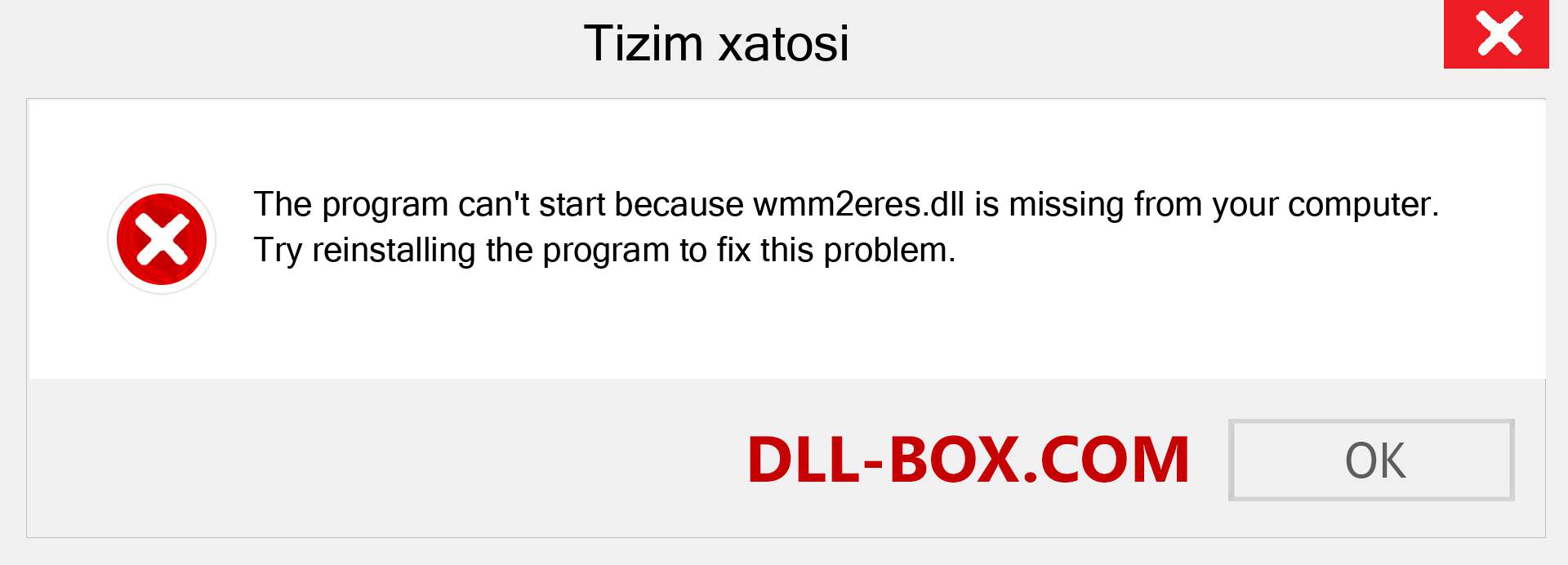 wmm2eres.dll fayli yo'qolganmi?. Windows 7, 8, 10 uchun yuklab olish - Windowsda wmm2eres dll etishmayotgan xatoni tuzating, rasmlar, rasmlar